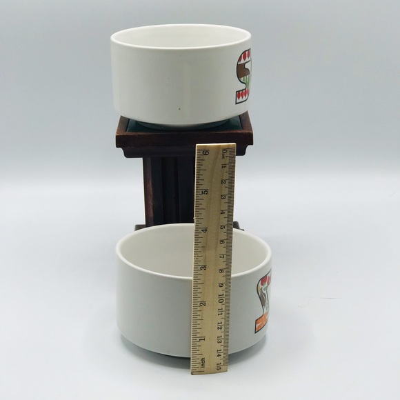 Vintage 1970’s set of 2 retro ceramic soup mugs, cups with handle. - Picture 7 of 9